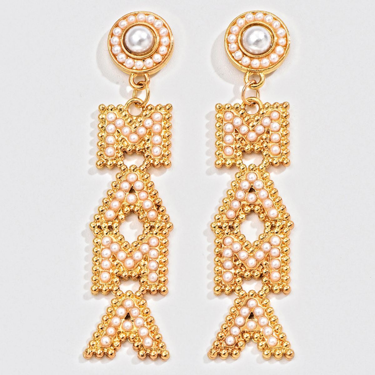 MAMA Letter Drop Earrings – Mama Gift – view 4