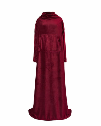 Wearable Fleece Blanket with Sleeves – 67 × 79 in – view 8