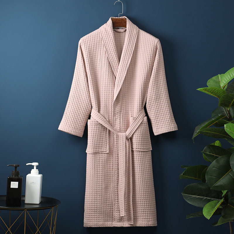 Cotton Waffle Bathrobe – 9 Colors – view 9