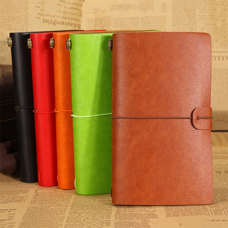 Vintage Faux Leather Travel Journal