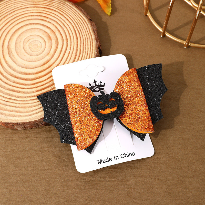 Halloween glitter bow hair clip – detail view 11