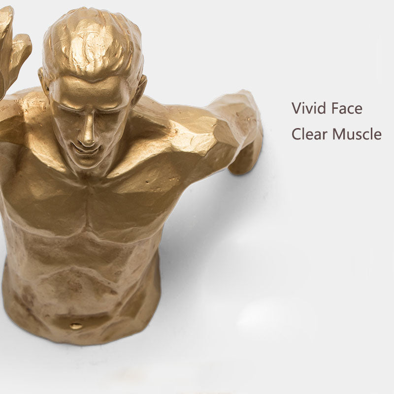 Climbing Man Resin Wall Sculpture – view 5
