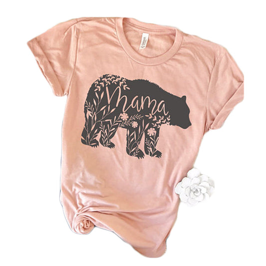 Leopard MAMA Bear Graphic Tee – Mama Gift T-Shirt – view 2