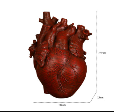 Anatomical Heart Resin Vase – view 2