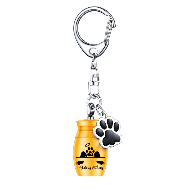 Pet urn keychain – Gold