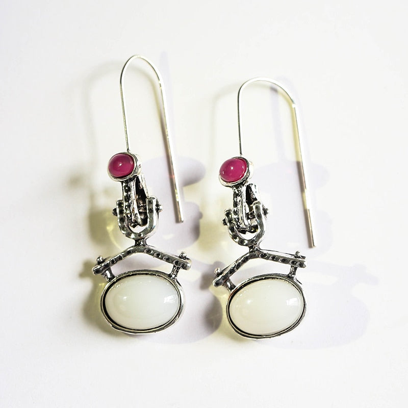 Purple Soft-Glow Drop Earrings – Dual Tone — product photo 6 | Organic Truth