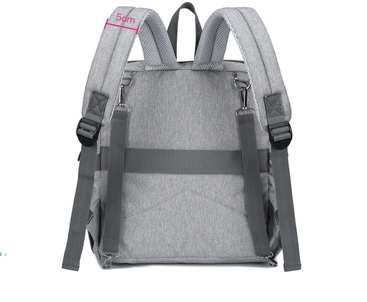 Diaper Bag Backpack – Nylon, Multi-Pocket, 4 Colors – view 2