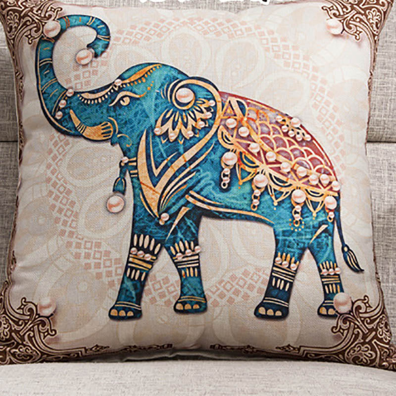Paisley Elephant Pillow Cover – 18 × 18 in – view 3