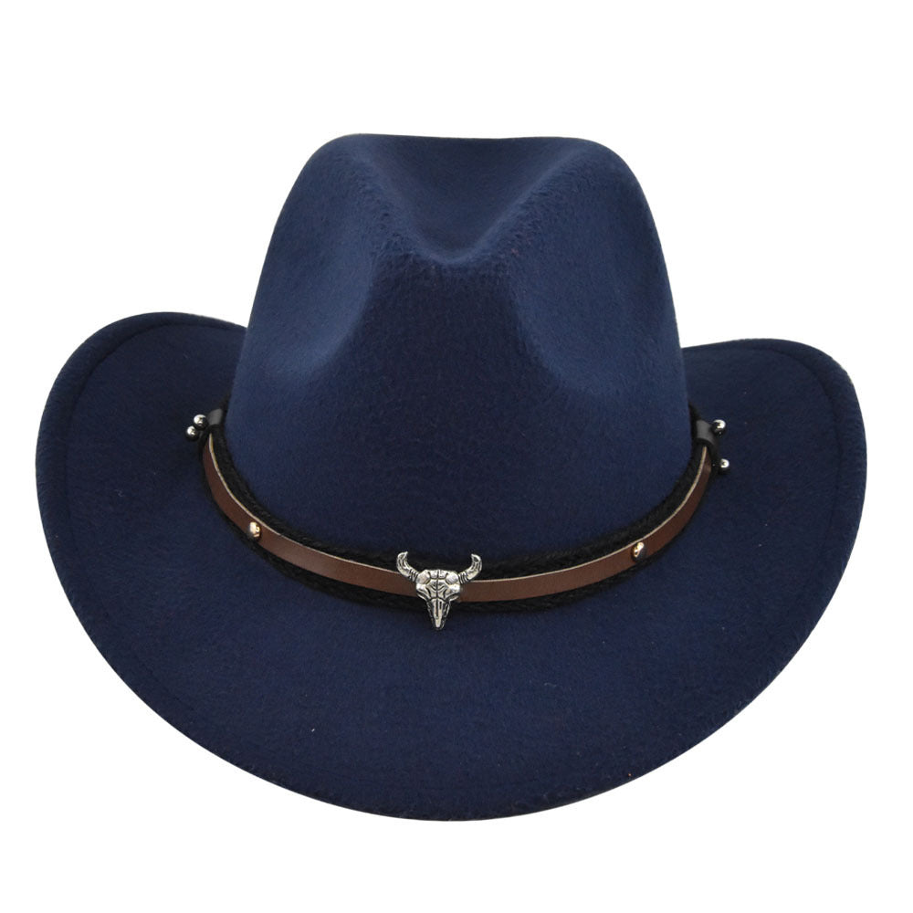 Western Cowboy Hat with Steer-Head Band – 12 Colors – view 4