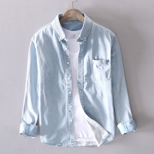 Men's Denim Button-Down Shirt – 3 Washes – view 2
