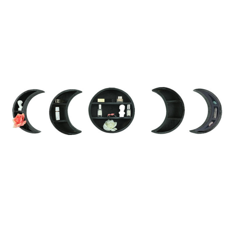 Crescent Moon Wall Shelf – Celestial Nursery Decor – view 2
