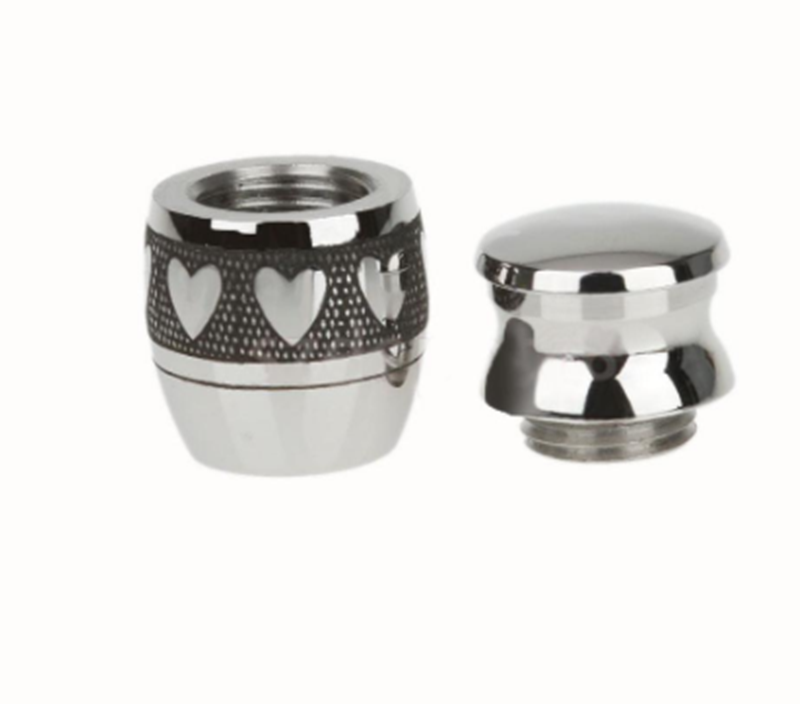 Keepsake Urn for Ashes – Small Steel Heart Tin – view 6