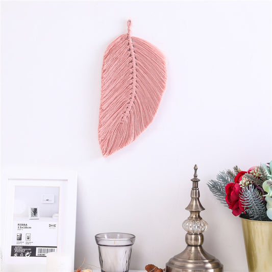 Handwoven Leaf Wall Tapestry — product photo 2 | Organic Truth