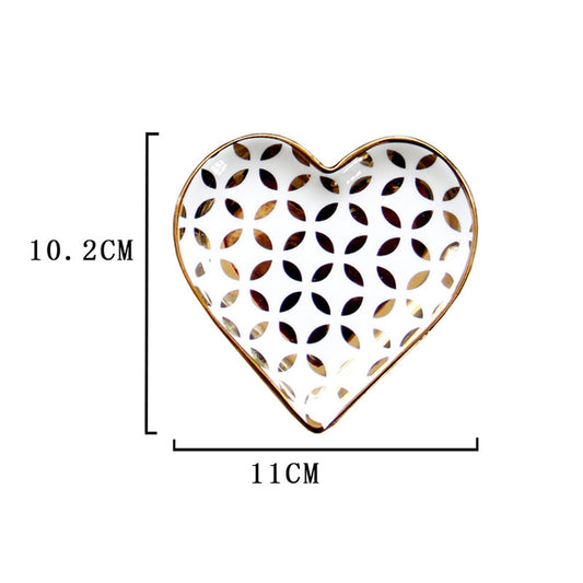 Ceramic Trinket Dish – Golden Rim, 5 Patterns – view 2