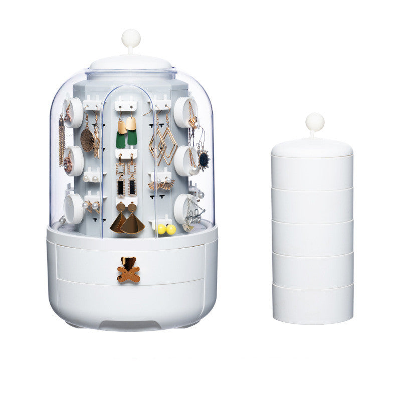 Rotating Jewelry Tower with Dust Cover – view 4