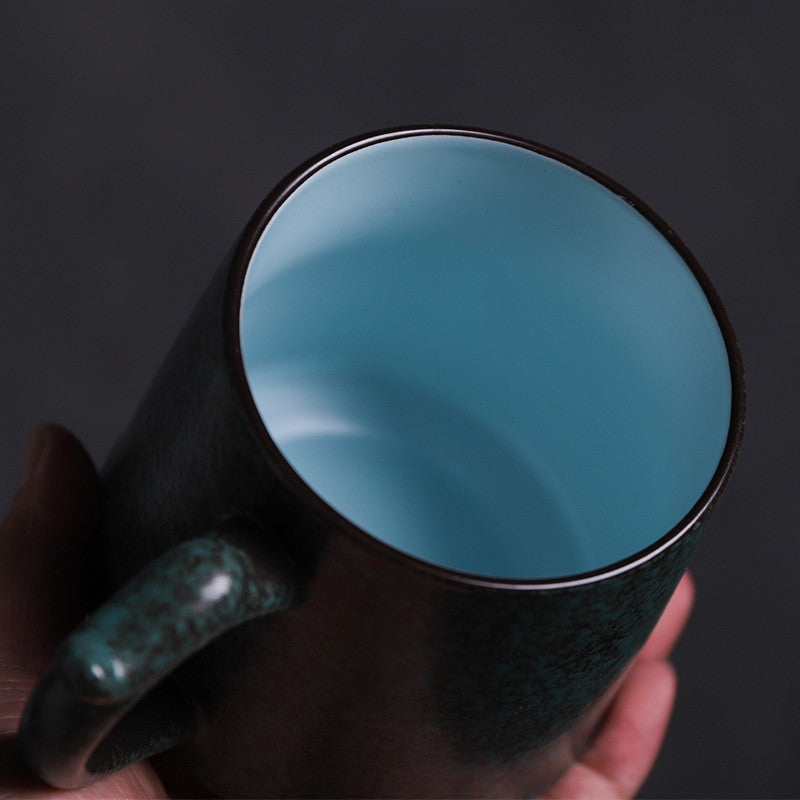 Glazed Ceramic Mug with Lid – view 6