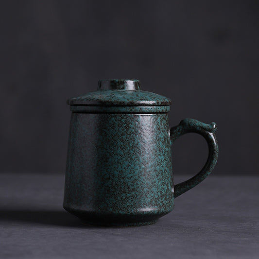 Glazed Ceramic Mug with Lid – view 4
