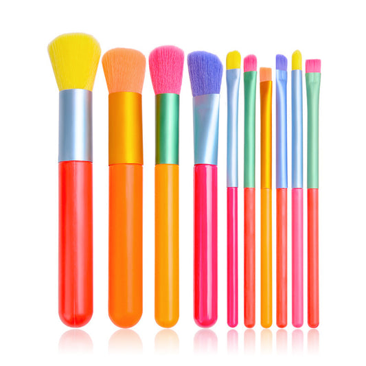Rainbow Makeup Brush Set – 10 or 15 Pieces – view 2