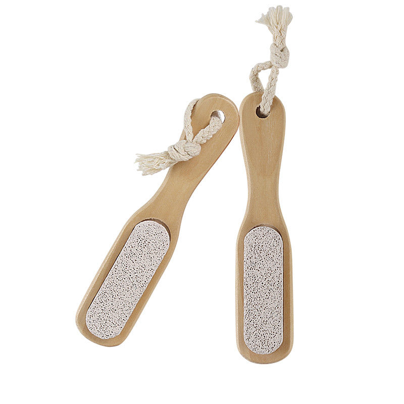 Wooden Pumice Foot Paddle with Rope Loop – view 3