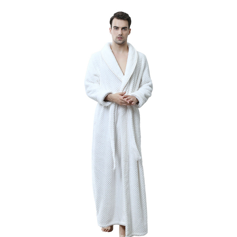 Long Plush Fleece Bathrobe – Men's & Women's – view 2