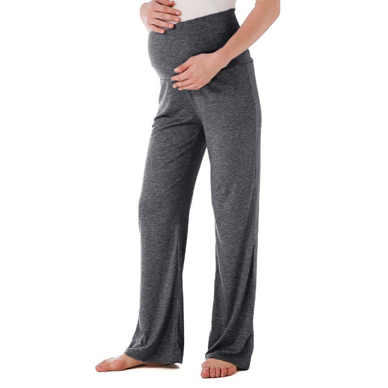 Over-Bump Maternity Lounge Pants – Straight-Leg Knit – view 2