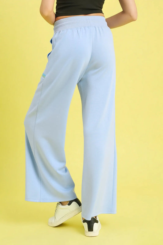 Drawstring Wide-Leg Pants – Scallop Trim — view 2