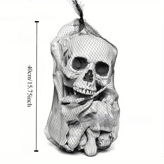 Halloween skeleton bone pile decor – detail view 3