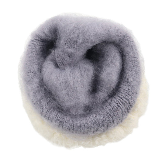 Knit gloves with plush cuff – detail view 1