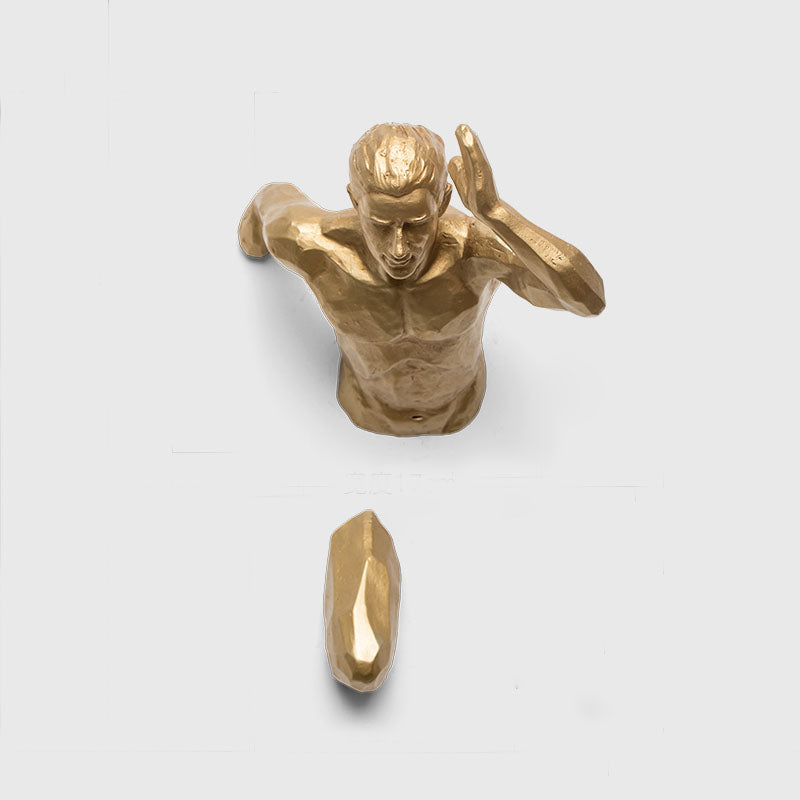 Climbing Man Resin Wall Sculpture – view 10
