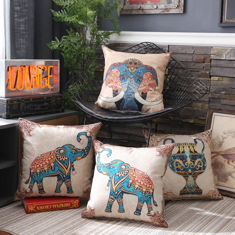 Paisley Elephant Pillow Cover – 18 × 18 in – view 6