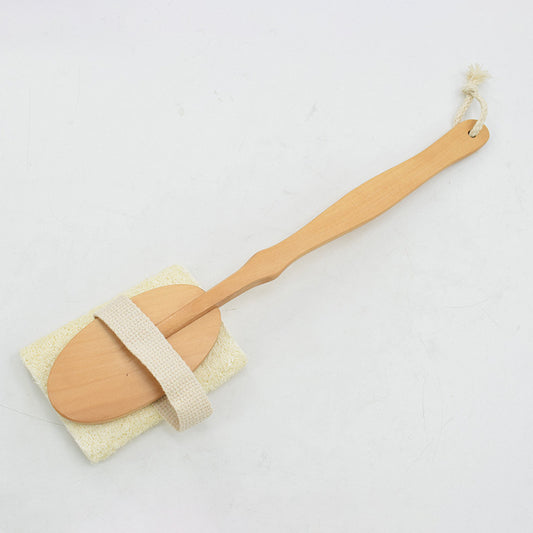 Long Handle Loofah Back Brush – Wood – view 5
