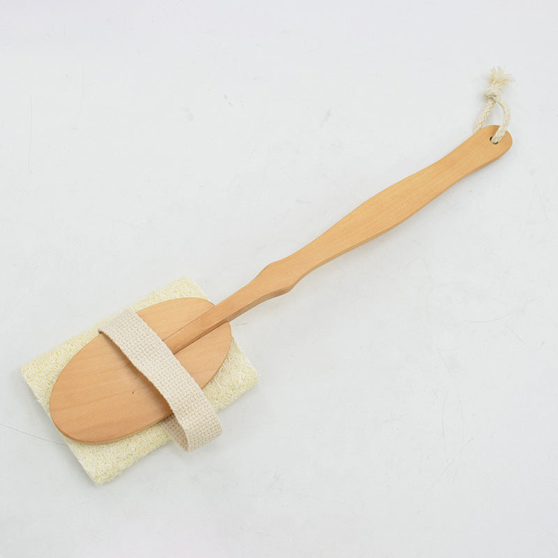 Long Handle Loofah Back Brush – Wood – view 5