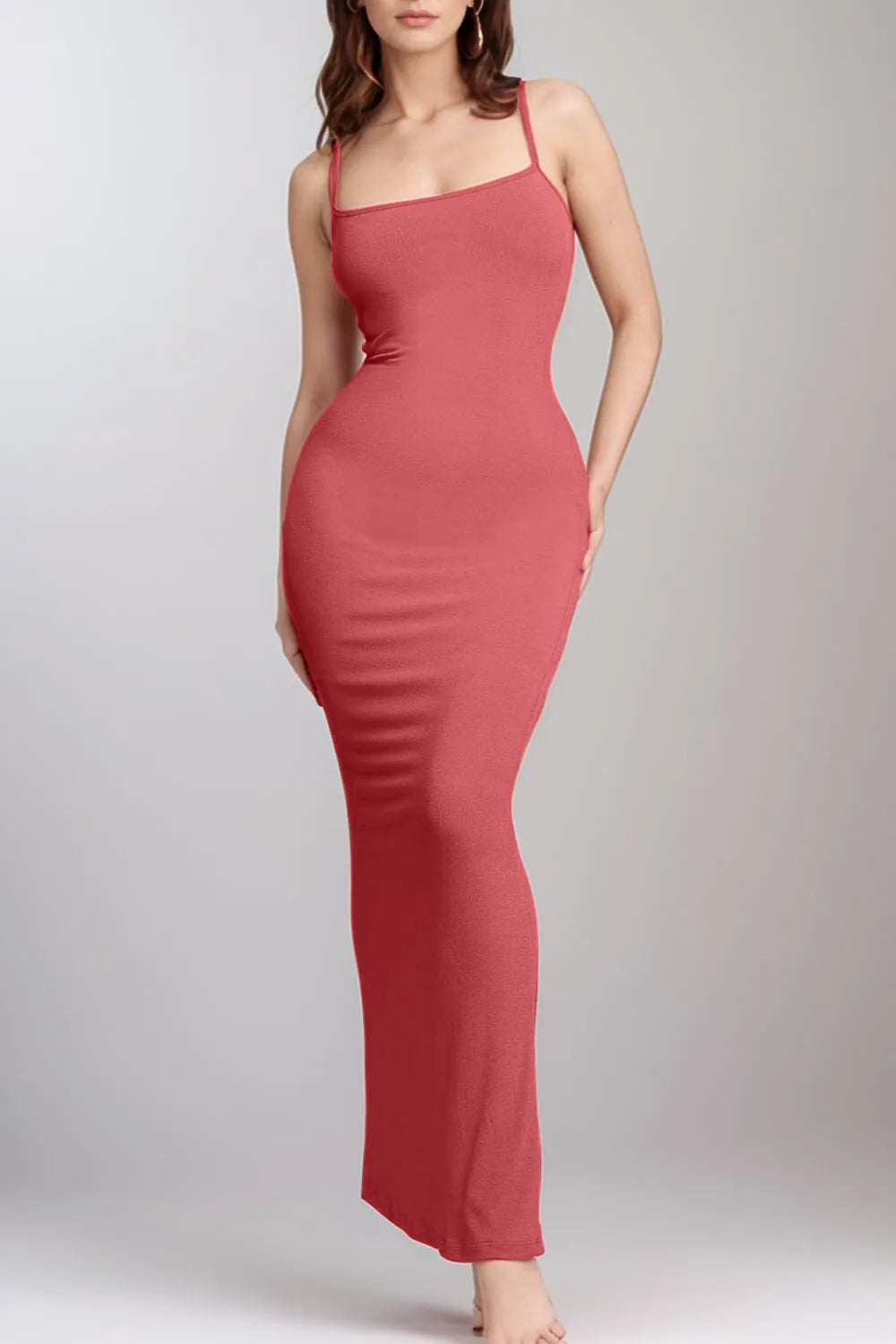 Sleeveless supportive-fit maxi dress — view 5 | Organic Truth