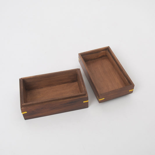 Pet Urn for Ashes – Square Carved Wood Box – view 2