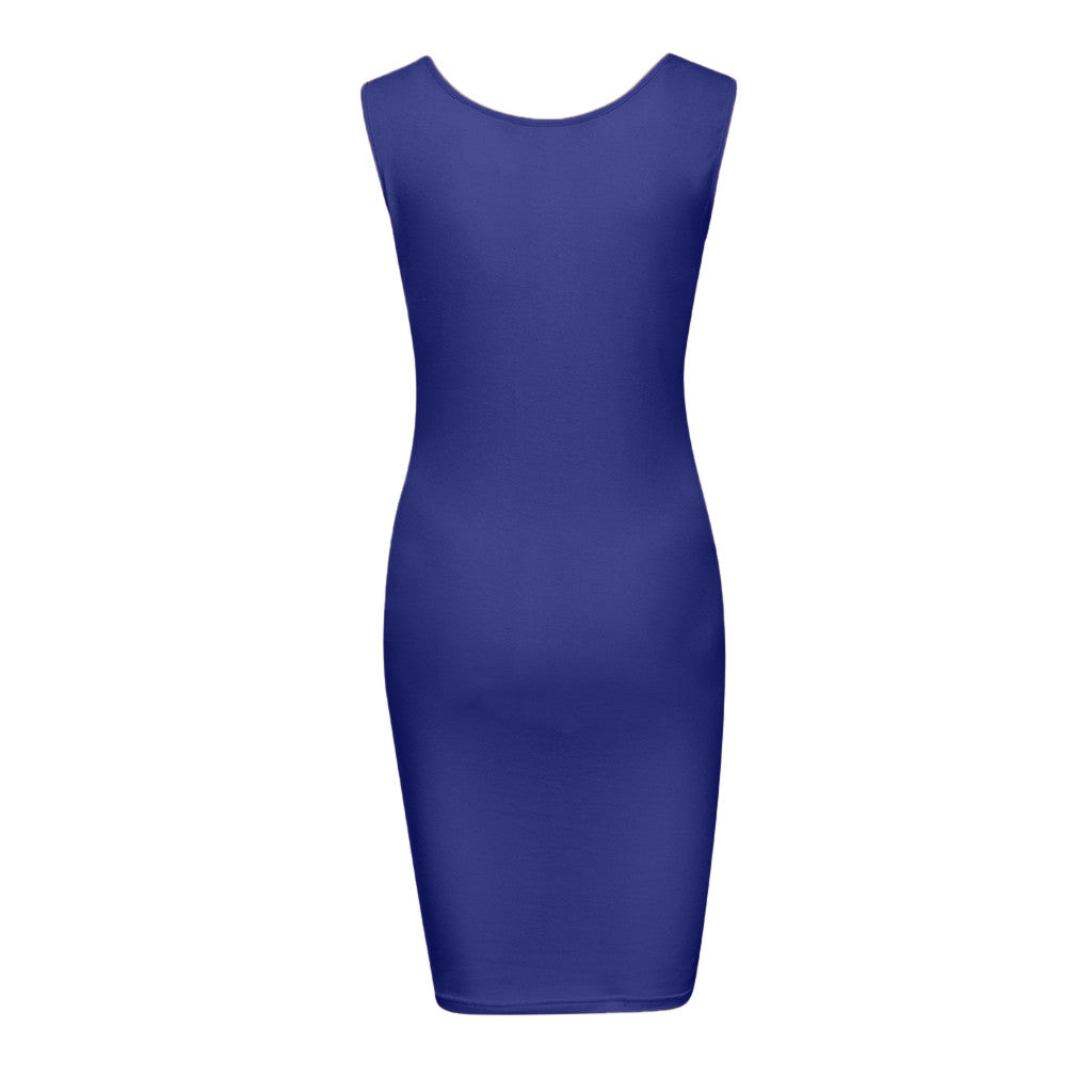Maternity Bodycon Dress – Sleeveless Ribbed Midi – view 10