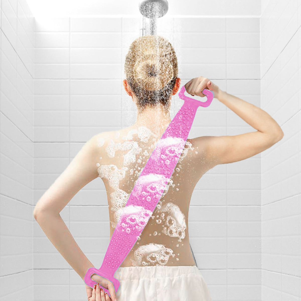Silicone Back Scrubber Strap with Hook – view 7
