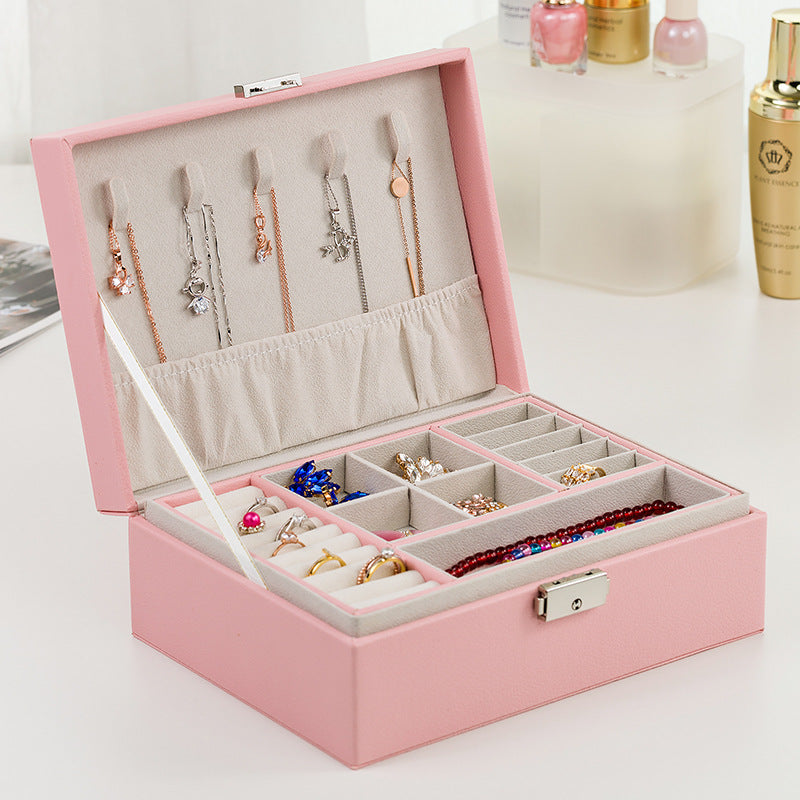 Two-Tier Faux Leather Jewelry Box – view 3