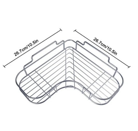 Stainless Steel Corner Shower Caddy – No Drill – view 2