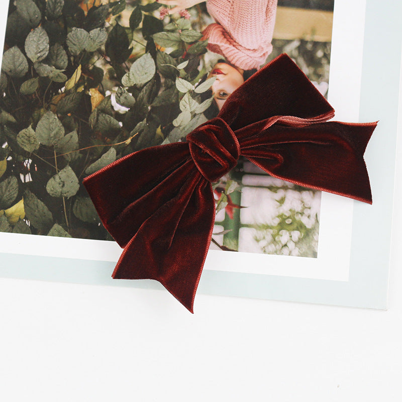 Velvet Bow – Clip, Barrette or Hair Tie – view 10