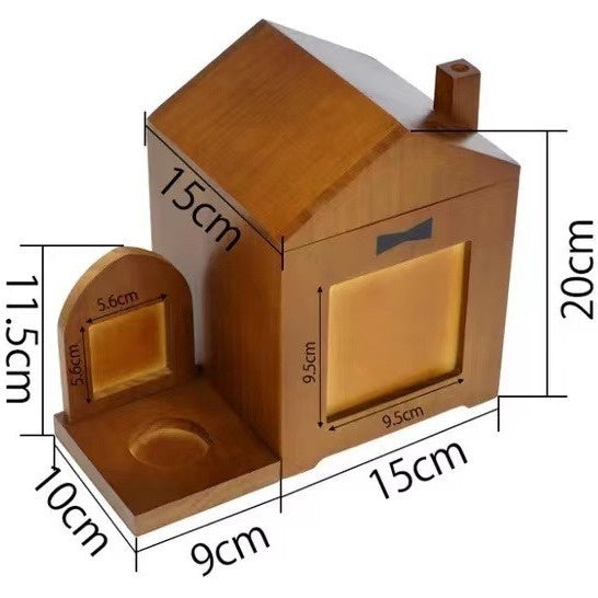 Pet Urn for Ashes – Wood Cabin Box – view 6