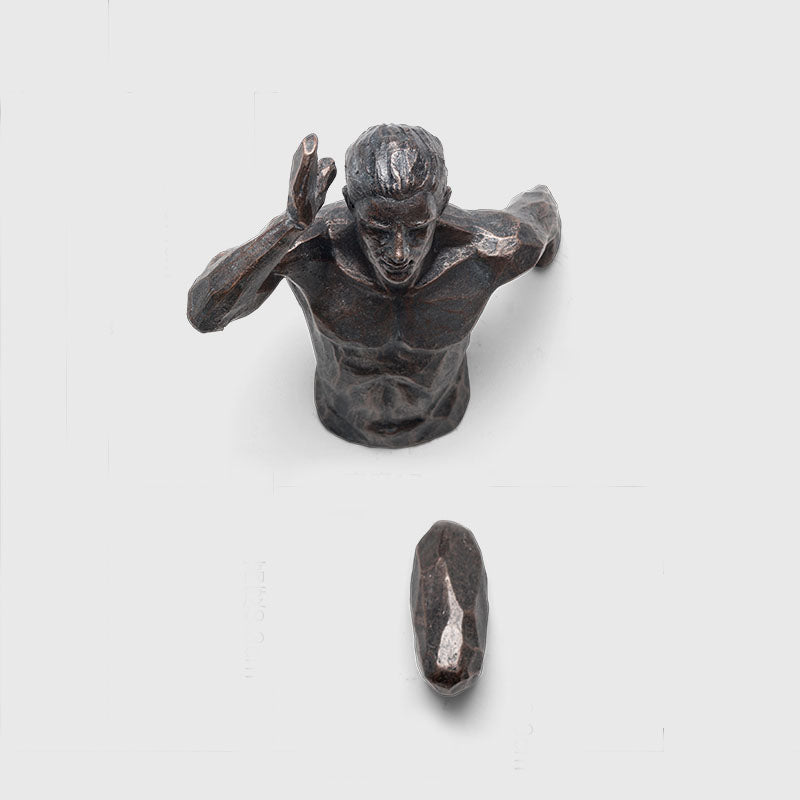 Climbing Man Resin Wall Sculpture – view 9