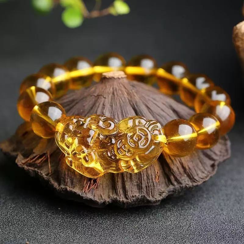 Violet Glass Pixiu Bead Bracelet – Festival Stack — product photo 8 | Organic Truth