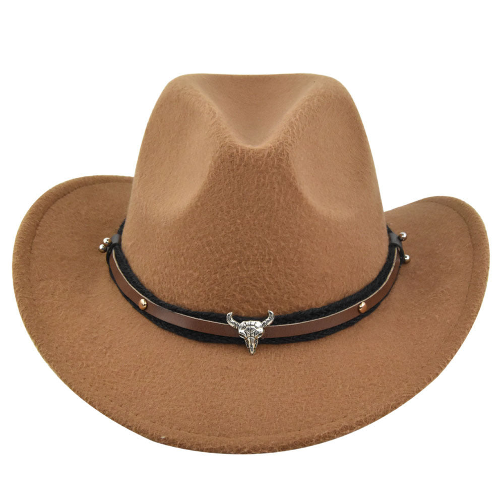 Western Cowboy Hat with Steer-Head Band – 12 Colors – view 3