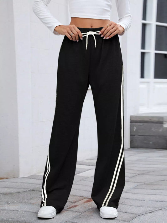 Side-Stripe Wide-Leg Pants — view 2