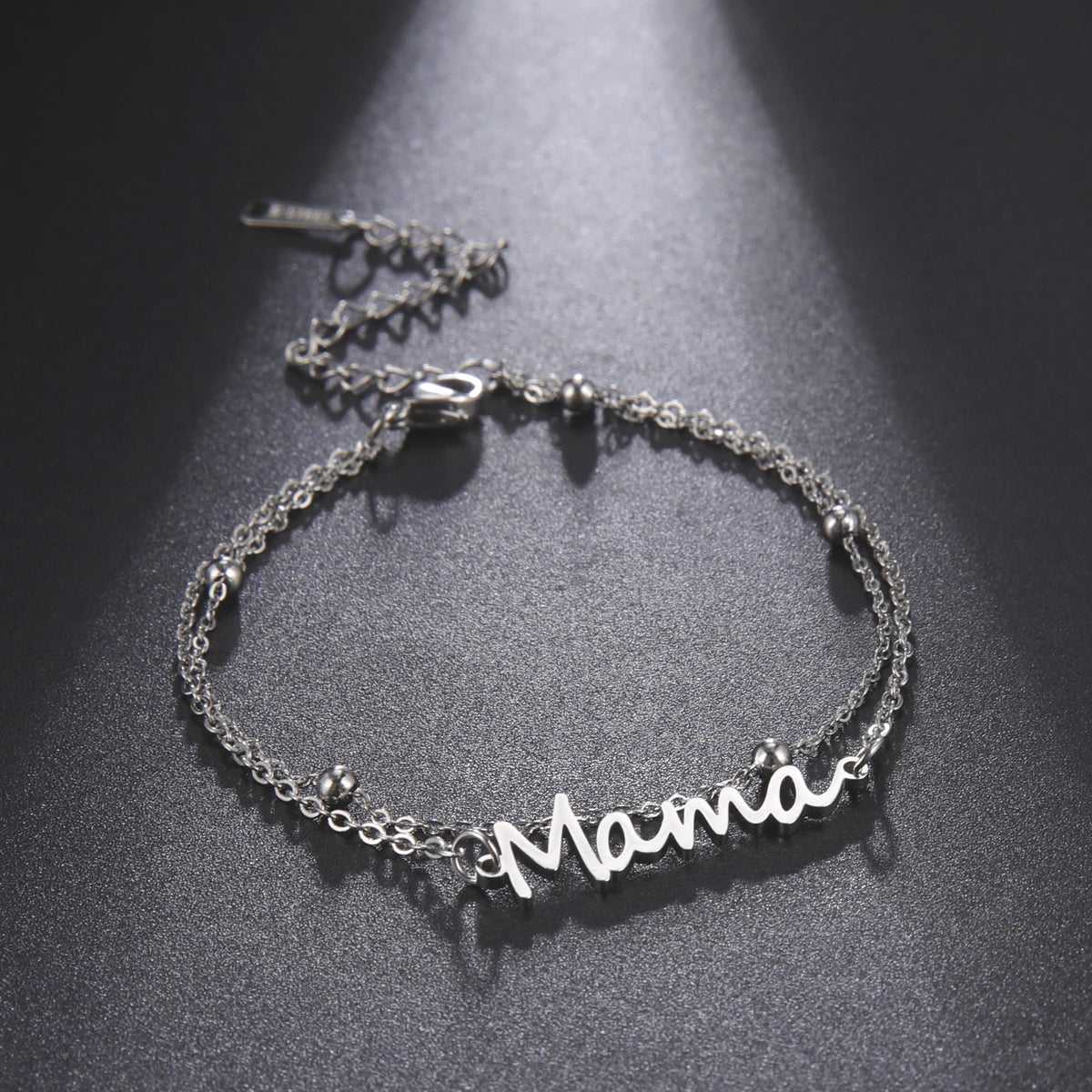 Layered Mama Bracelet – Double Chain Mama Gift – view 7