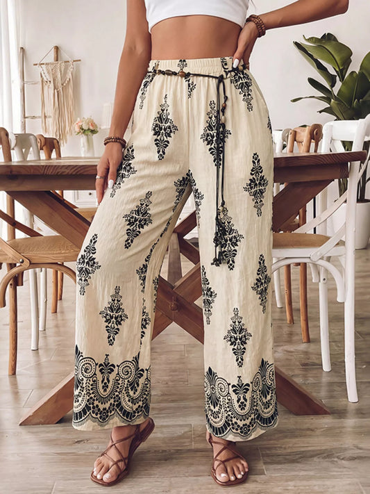 Boho Wide-Leg Pants with Pockets — product photo 2 | Organic Truth