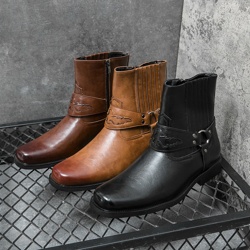 Men's Harness Western Boots – Square Toe, 3 Colors – view 7