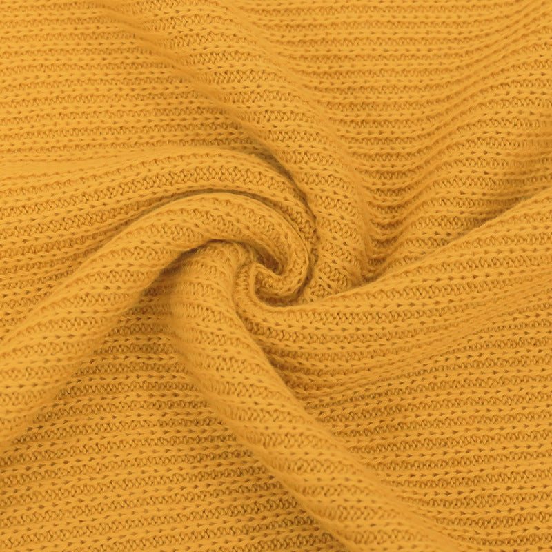 Oversized Mustard Knit Maternity Sweater Dress – Long-Sleeve Midi – view 5