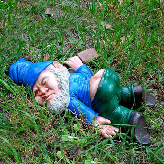 Sleepy Garden Gnome Statue – 6 in – view 2