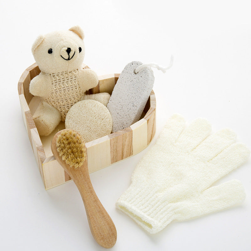 Bath Accessory Gift Set in a Wooden Box – 5 Styles